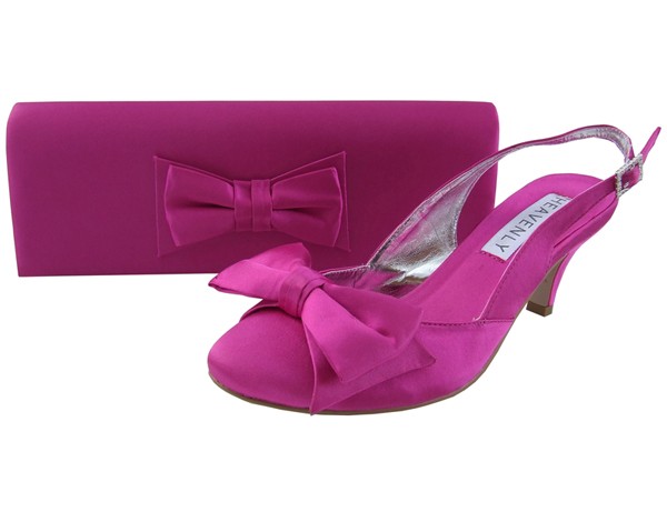fuschia pink low heel shoes