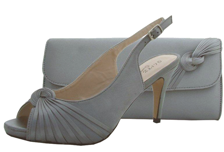 Pewter Wedding Shoes and Matching Bag