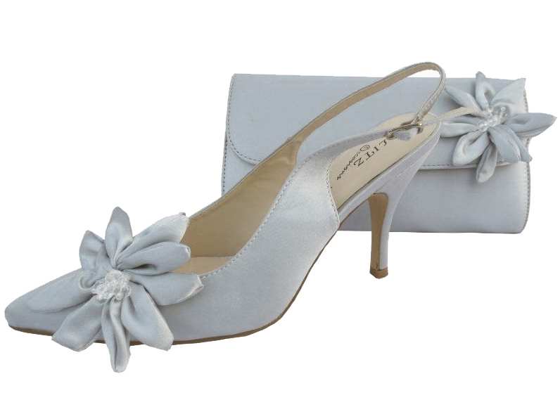 silver evening shoes uk