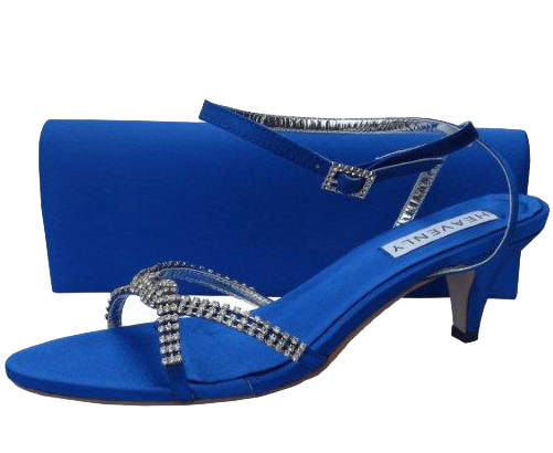 blue low heel